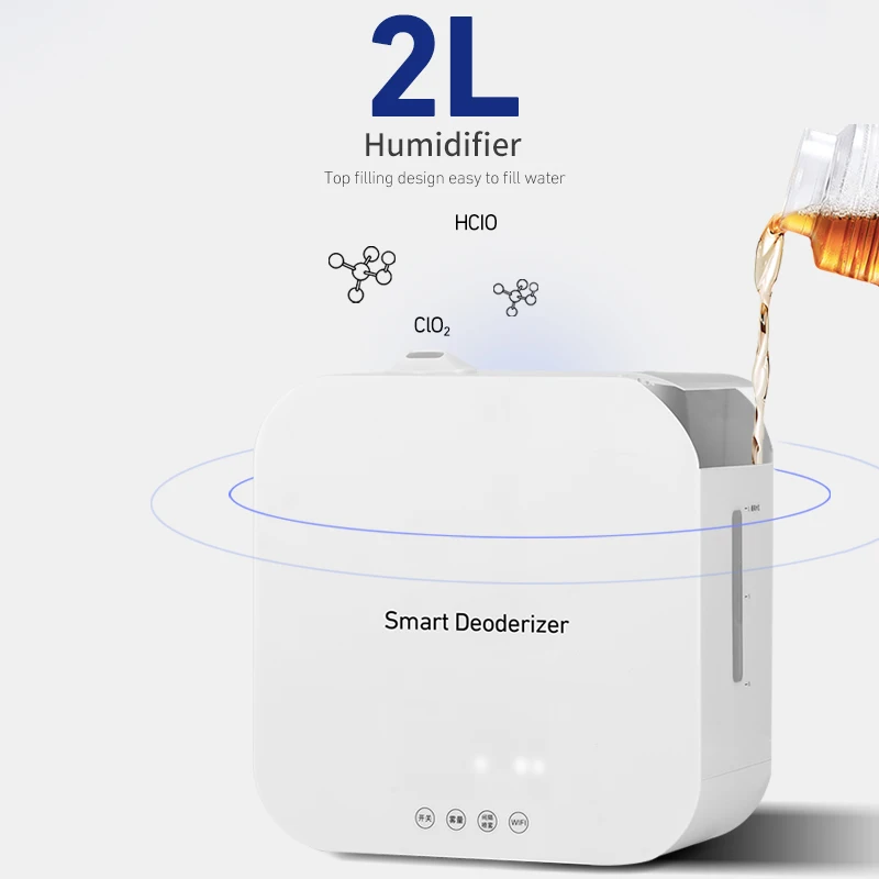 Wall Mounted Room Humidifier Price Reusable Square Sanitizer Diffuser Humidifier Customized ABS Hotel 28 Tabletop Air Freshen 2L