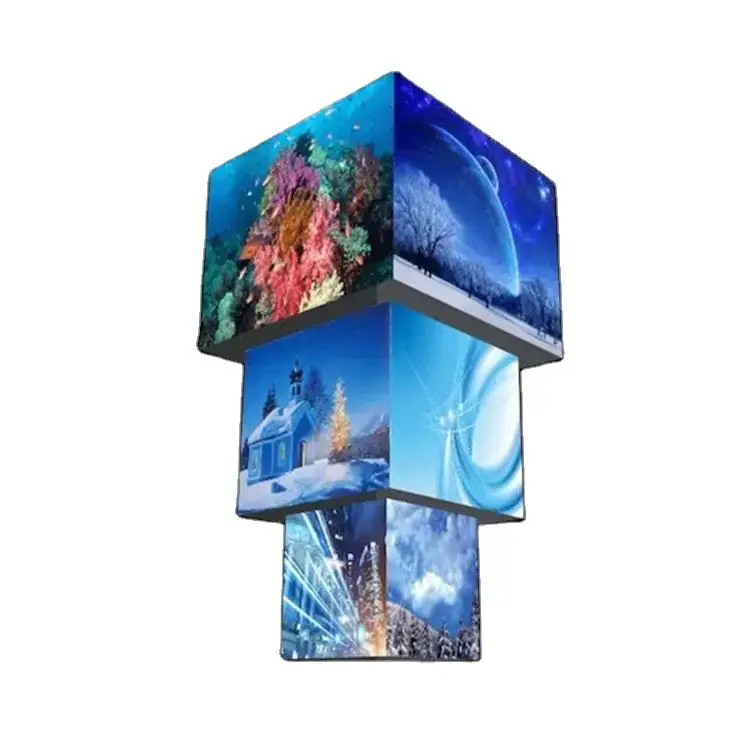Led Cube Cuboid Screen 4g Wifi Control Magic Cube Commercial Advertising Cubic Led Display