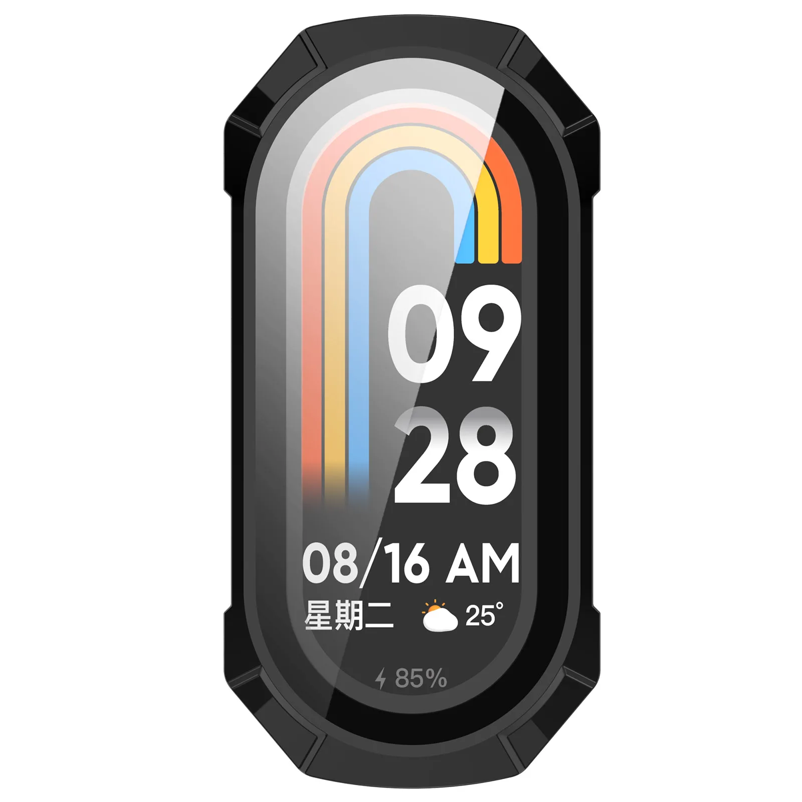Full Protector Anti-scratch Screen Protector Bumper Cover For Xiaomi Mi Band 8 Hard PC Tempered Glass Protective Case