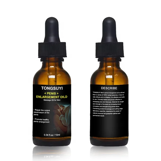 Fashion Body Care Glass Bottle Small Test Tube Natural Plant Men Penis Enhancement Enlargement Essential Oil