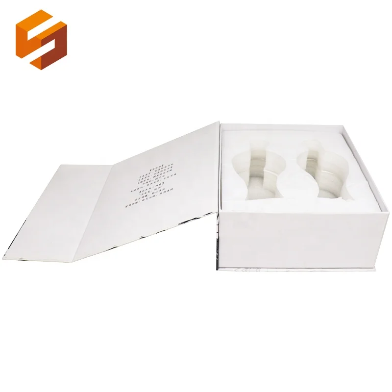 
Zhishang Luxury Matt Lamination Packaging Paper Box Cardboard Wine Glass Packing Gift Box With Foam Insert 