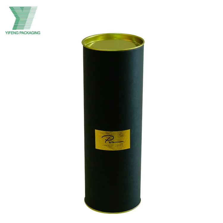 Роскошный подарок, индивидуальная печатная жесткая цилиндрическая упаковка для одной бутылки вина, декоративная круглая картонная биоразлагаемая бумажная трубка