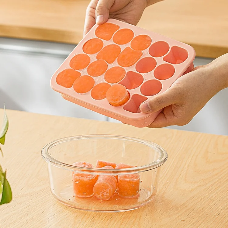 Online Hot Sale Kitchen Supplies Food Grade 20 Cavity Silicone Bar Ice Cube Tray Ice Cubes Small Round Mold Ice Maker