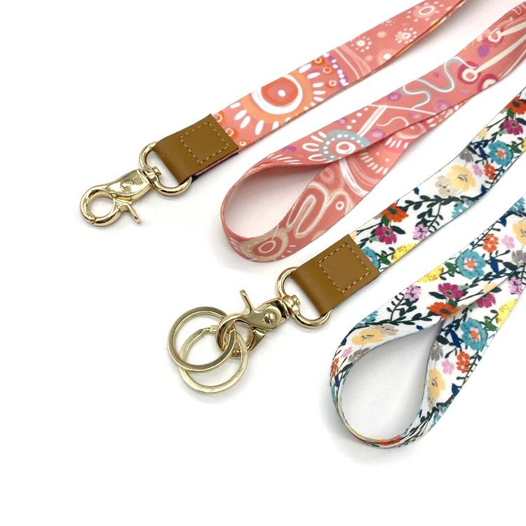 Approval Factory Professional Lanyards Full Color Printing Neck Straps with Logo Custom  0.75inch Keychain card Holders