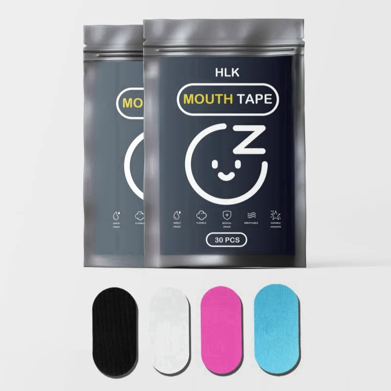 HLK Factory Wholesale Custom Package Anti Snoring Tape Oval Shape Sleep Hostage Tape Mouth Strips For Sleeping