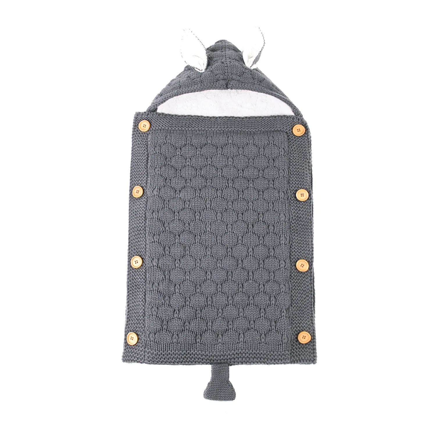 2023 New Arrival Winter 5 Colors  Warm Baby Knitted Envelope Sleeping Bag Pram Swaddle Wrap Sack Knit With Button For Stroller