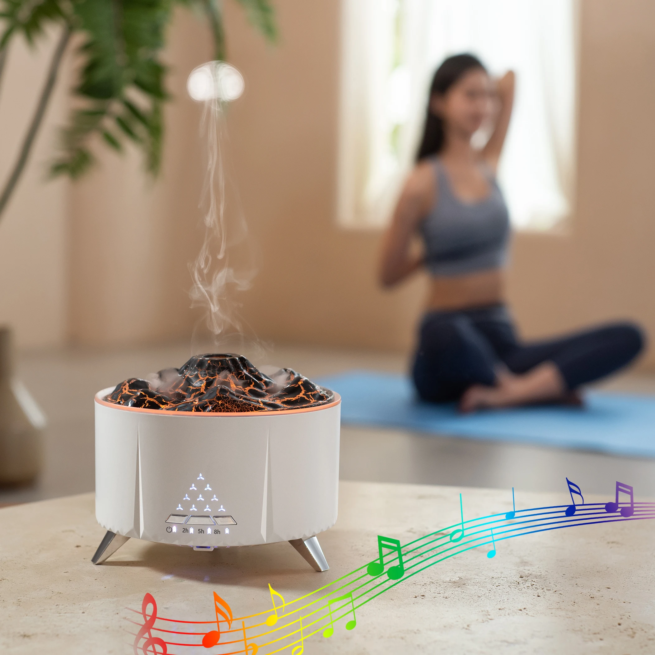 IMYCOO New Arrival Flame Remote Control Aromatherapy Machine Wholesale Essential Oil Diffuser With Colorful Lights