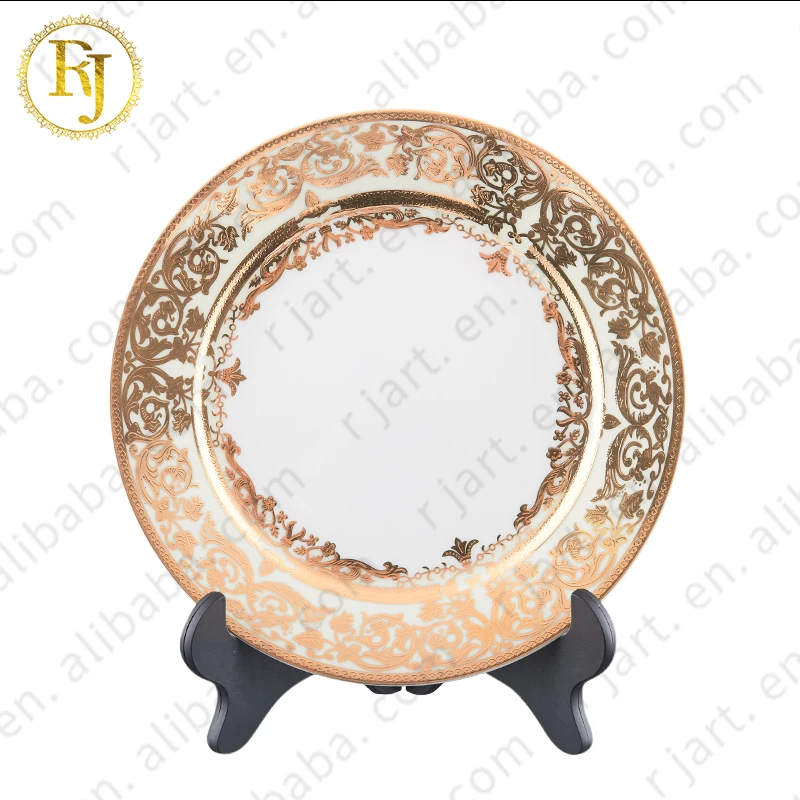 High-End Hotel Muslim Villa Decoration Uzbek Skidki Chinni Idishlar Posuda Dinnerware Sets Bone China Plates Dinnerware Sets
