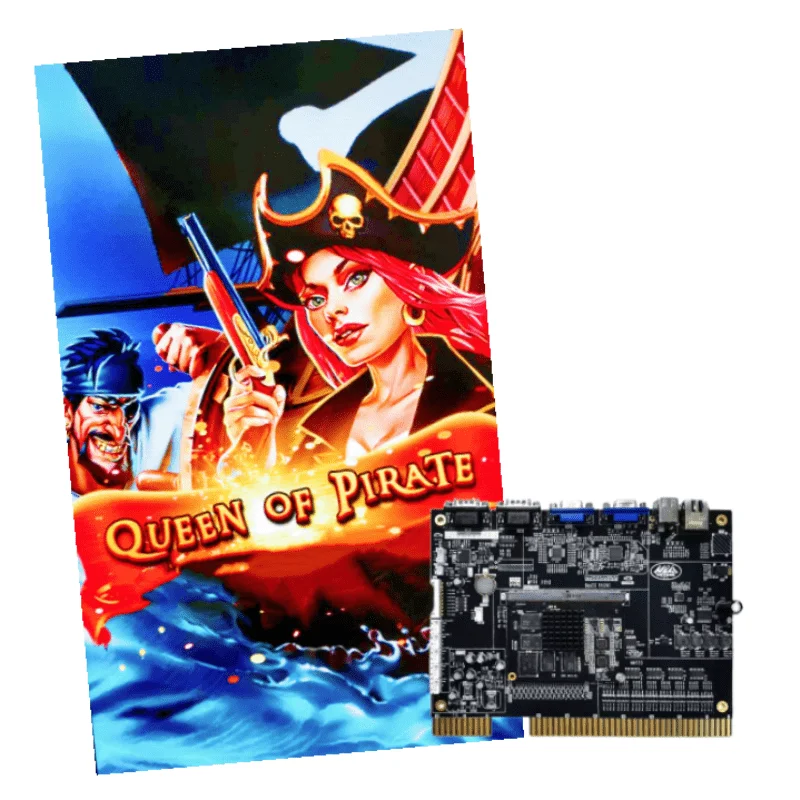Queen of Pirates Vertical Coin-Operated Game Slot 12V English Language Game Board Machine