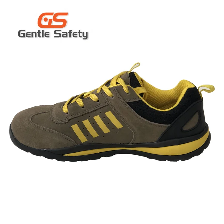 low cut lightweight safety shoes suede leather upper best quality safety shoes
