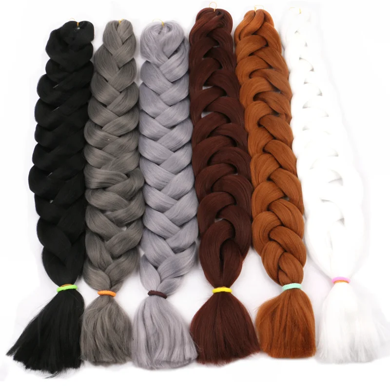 Wholesale 82 inch 165g jumbo braiding hair african synthetic crochet yaki braids jumbo crochet braiding hair extensions