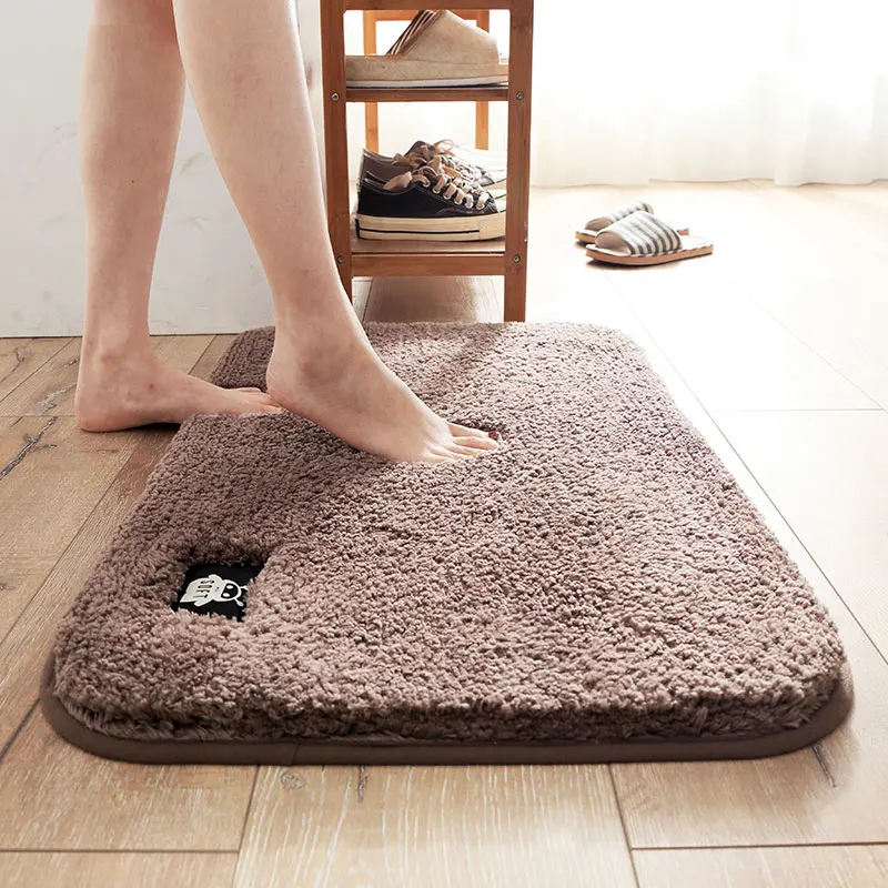 Non Slip Bathroom Rug Bath Mats Super Absorbent Floor Mat Soft MicroFiber Polyester Bathroom Carpet