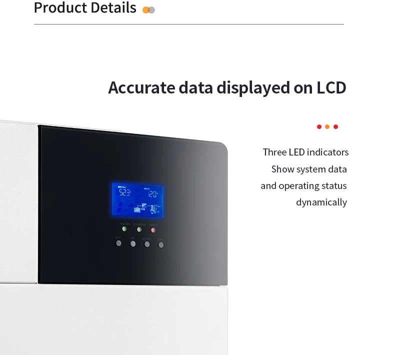 Hybrid Solar Power Inverter 5kw 5000w 5kva off Grid Tie Combined With Mppt Solar Charge Controller for solar power system
