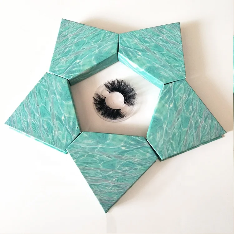 6D dramatic mink eyelash with packaging box handmade fluffy individual eyelashes 27mm long thick strip false lashes