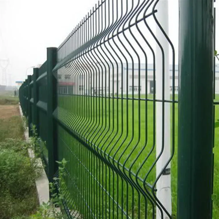 1.8m 3d Welded Wire Mesh Boundary Wall Grill Design V Bending Curved Fence Wire Galvanized 3d Fencing