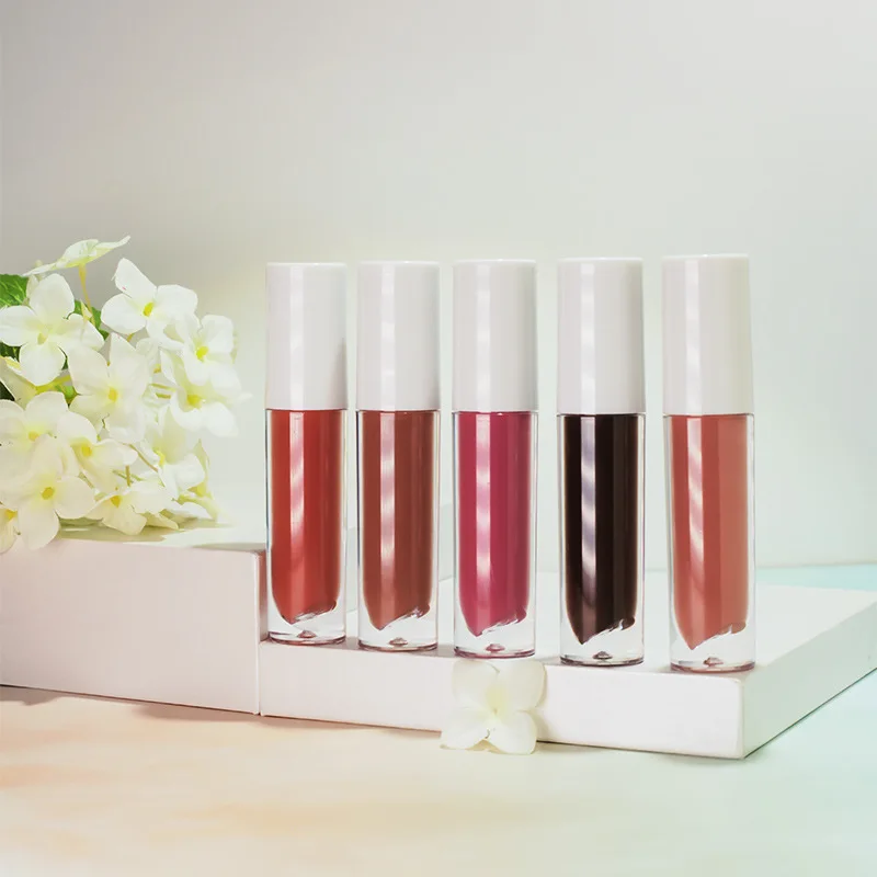 Белый Круглый Большой аппликатор Косметика для макияжа Матовая жидкая бархатная помада под собственной торговой маркой Румяна Губная помада веганская