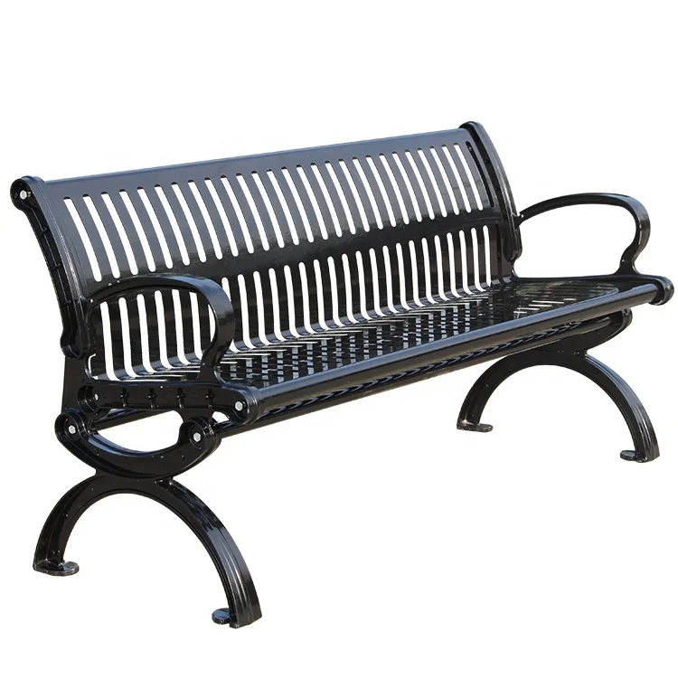 Outdoor Cast Aluminum Chair Feet Galvanized Sheet Sitting Board Garden Bench Scenic Rest Area Seat Bench Park Chair