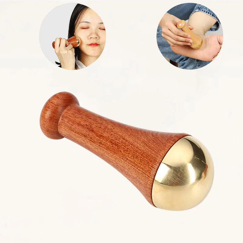dropshipping products 2024 Kansa Wand wood+copper Massager tool for face lifting and detox massage  massage face  gua sha