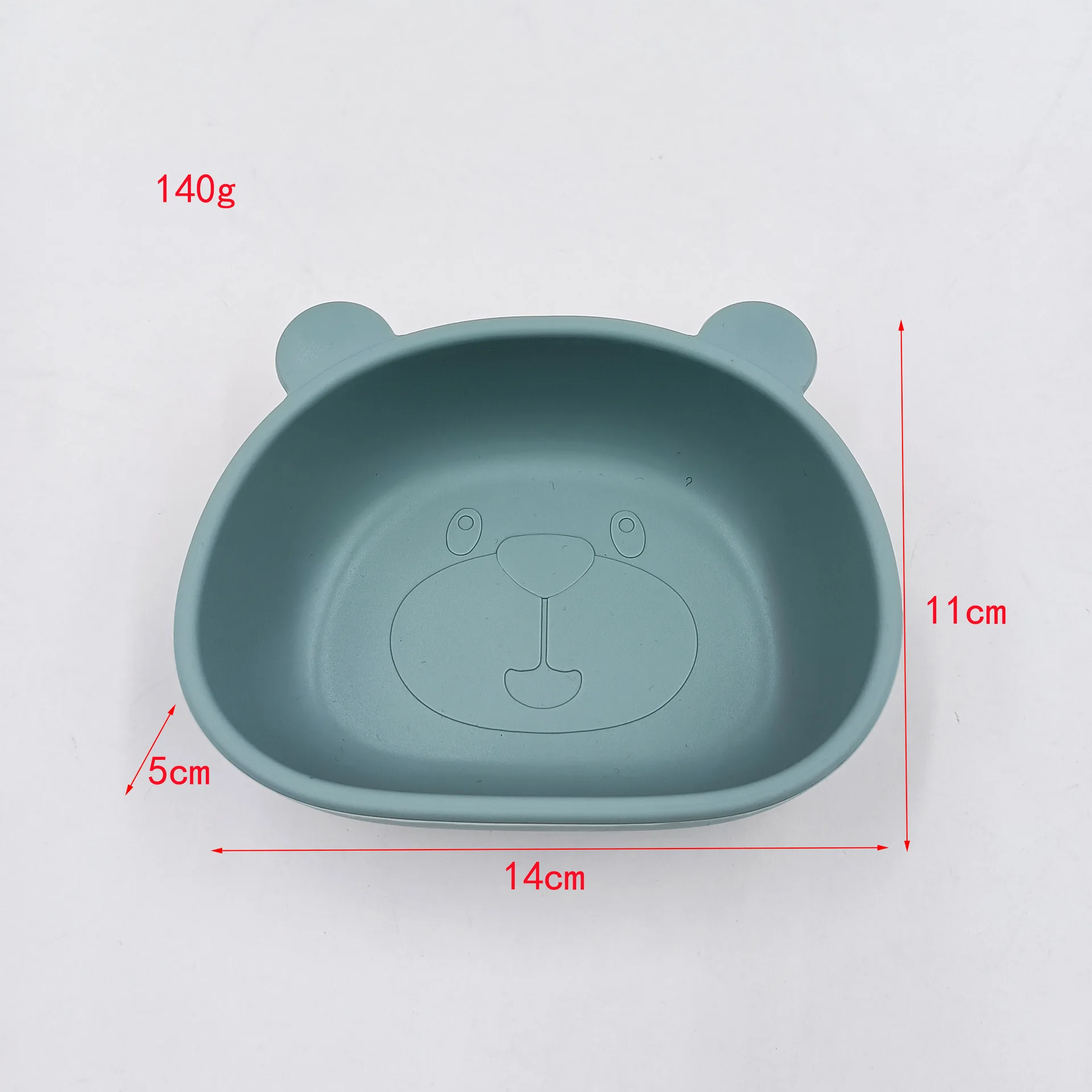 Wholesale Cartoon Panda Baby Bowls Silicone Soft Anti-fall Food Feeding Plates Tablewares With Suction Cup