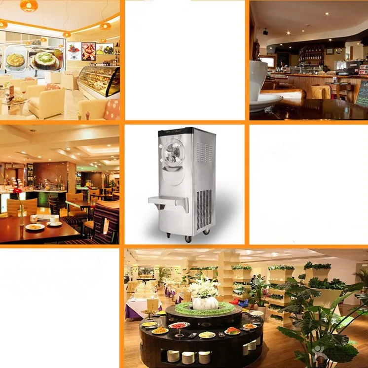 48L/H Gelato Machine Hard Ice Cream Machine Batch Freezer Italian Ice Cream Machine For Business