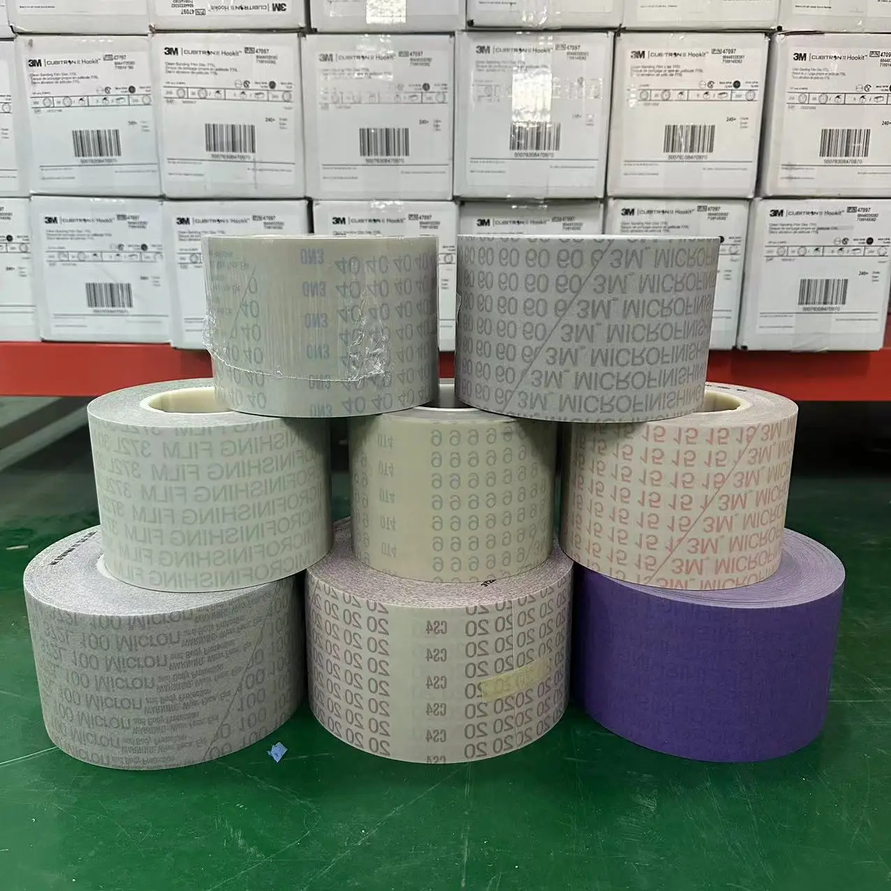372L Microfinishing Film Roll  Micron-graded aluminum oxide abrasive cuts fast and provides consistent, fine finish
