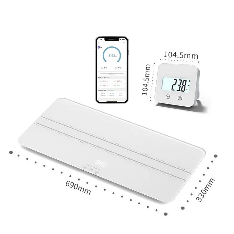 Масштабы для собак большой вместимости, 100 кг, электронные боковые весы для домашних животных с двойным дисплеем для больших собак с приложением Ailink