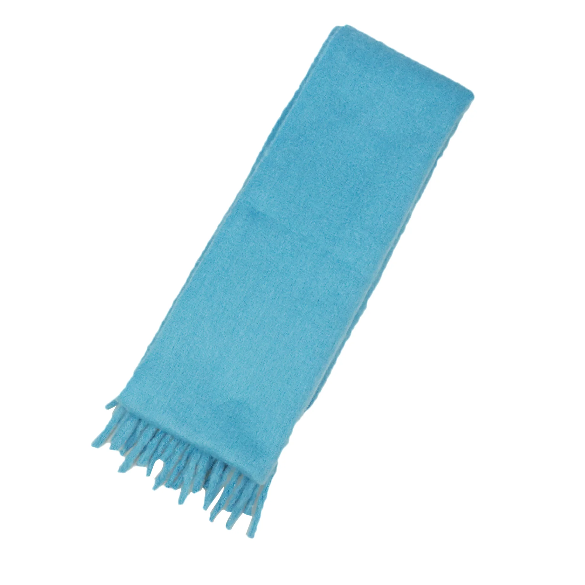 Hot fashion chunky warm soft feeling elegant popular solid polyester long women winter  tatting scarf