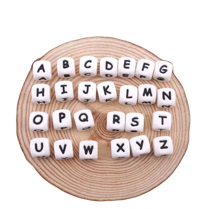 
BPA Free Letter Baby Teether Different Baby Chew Silicone Baby Bead 