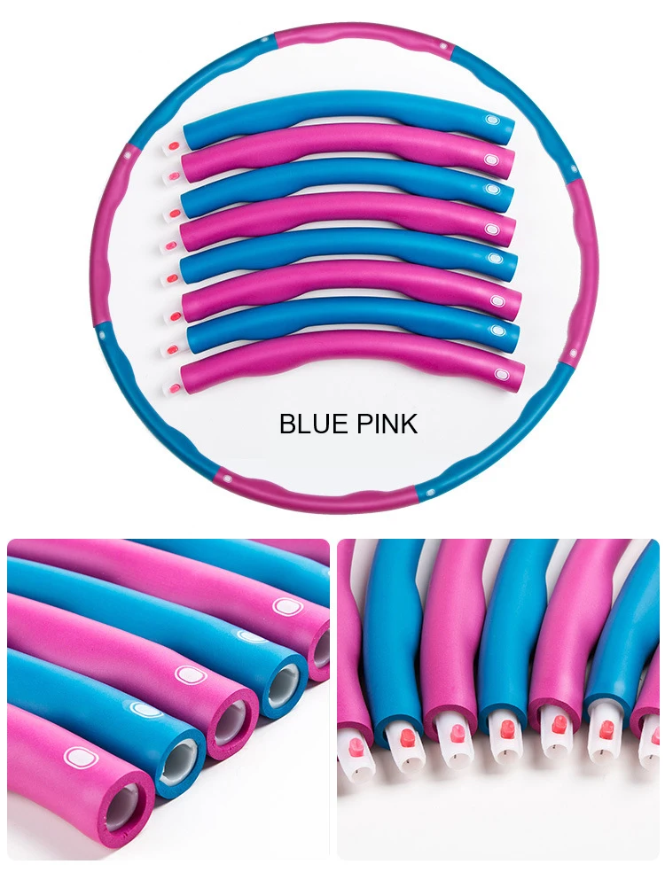 Wholesale Price Massage 8 Sections Children Sport Detachable Plastic Hula hoops For Kids