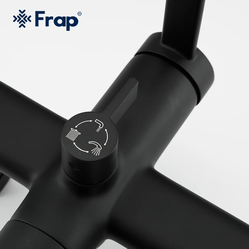 Frap China Manufacturer Shower Head Set and Faucets Bath Mixer Black Bathroom F2467-6