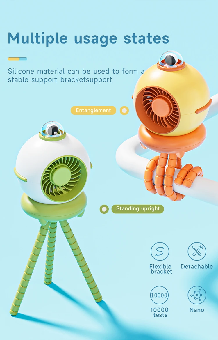 Powerful Large Rechargeable Table Hand Cute Mini Toy Mosquito Repellent Outside Fan For Kids Children