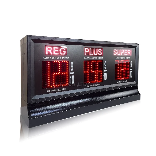 Original manufacturer led pump top sign gas station led pump topper display led gas prices change price sign