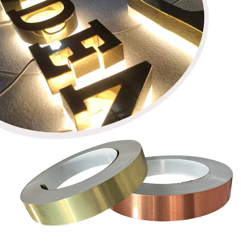 Multiple Coated Thickness Sign Trim 1050/1060 Color Brushed Aluminum Coils For Channel Letter