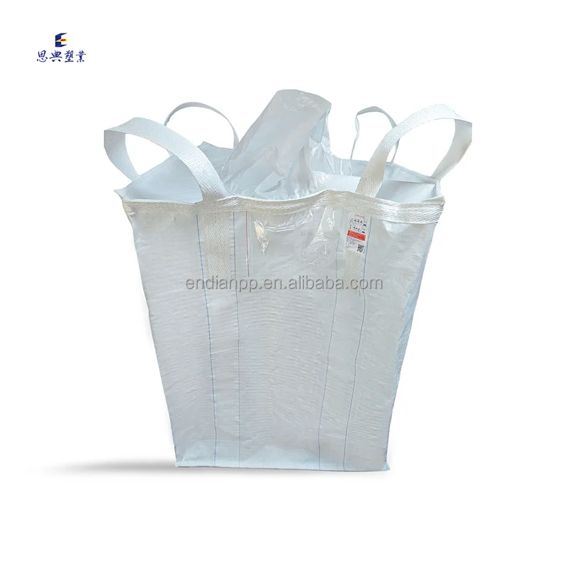 Custom 1Ton 1000KG 1500KG Fibc Big Bags with Flat Bottom Discharge FIBC Bulk Bag