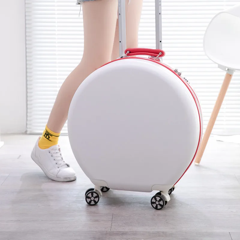 YX16918 round Special Design Traveling Suitcase For Girls ABS Beautiful Mini Girls Suitcase Luggage Zipper Solid Baby Suitcase