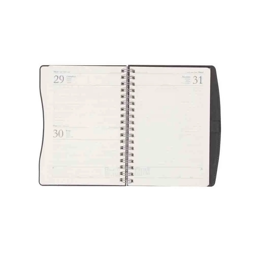 Saddle Stitch Zipped Journal Notebook agenda Planners and diary leaf cover book with lock notebook leather Other office supplies