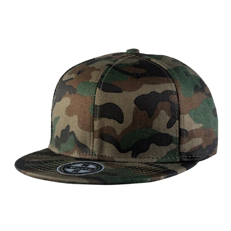 Belief 6 panels new design fashionable hip hop camo snapback caps flat brim custom hat