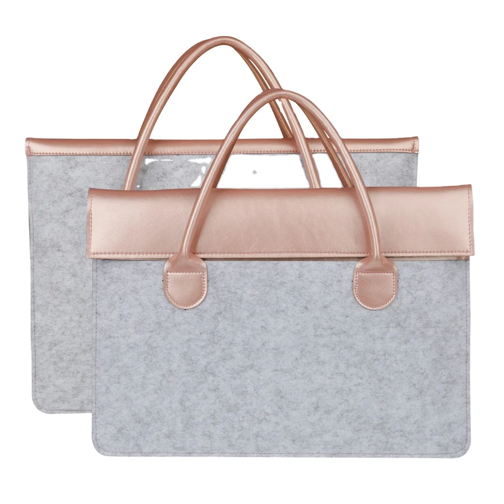 Soyan New Portable Office Felt Fancy Soft Luggage Laptop Bag 13 14 Inch For Macbook Air Case