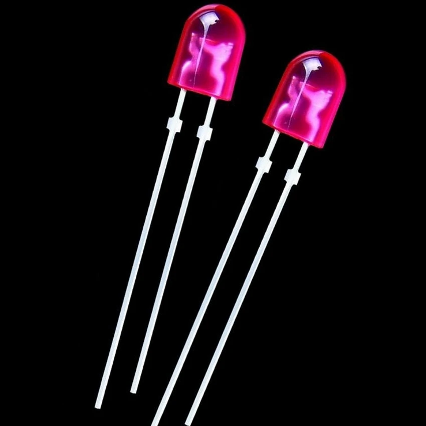 RoHS certificated 5 years warranty super bright 0.06w 5mm red oval led diode 625nm lens red diffused