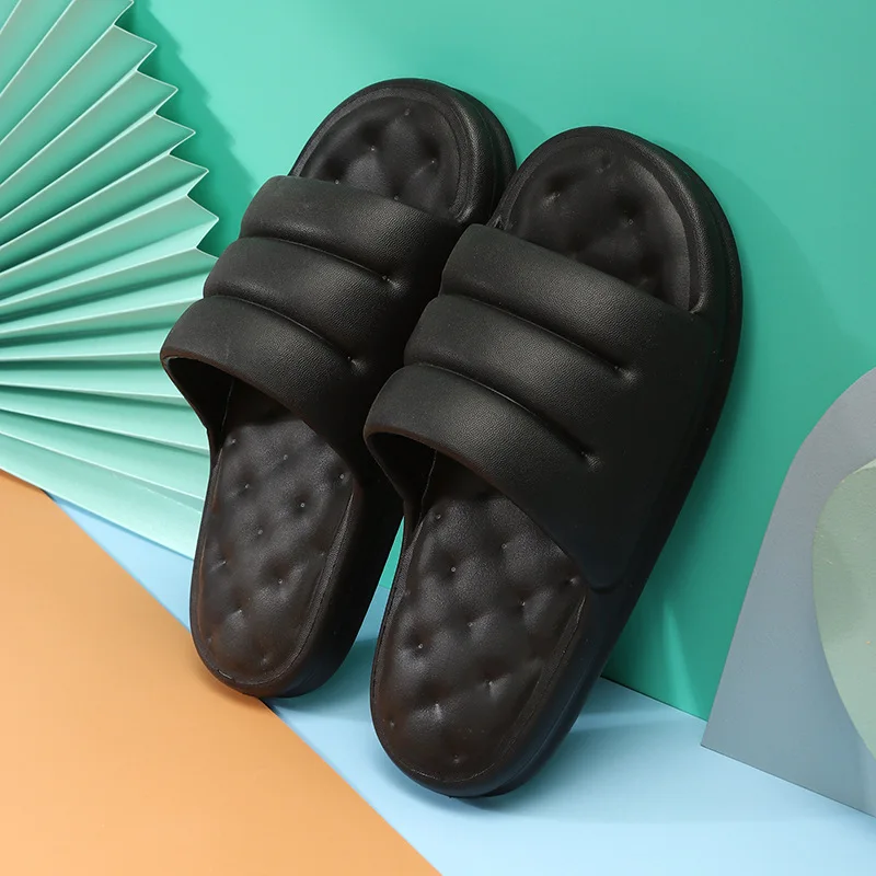 
Eva Sofa Slides Female Thick Soles Soft Indoor Slippers Woman Anti-Slip Sandals Men Summer Platform Woman Bathing Shoes 