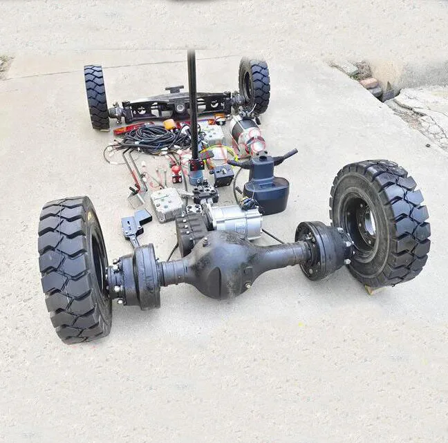 2/2.53/3.5 Tons 4000/4500/7500/10KW Motor Electric Car Truck Forklift Front Rear Drive Axle With 8 inch Wheels