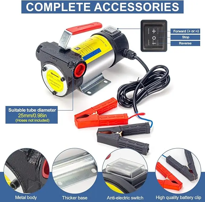 12V 24V Car oil pump  Diesel Oil Kerosene Fuel Transfer Extractor Pump