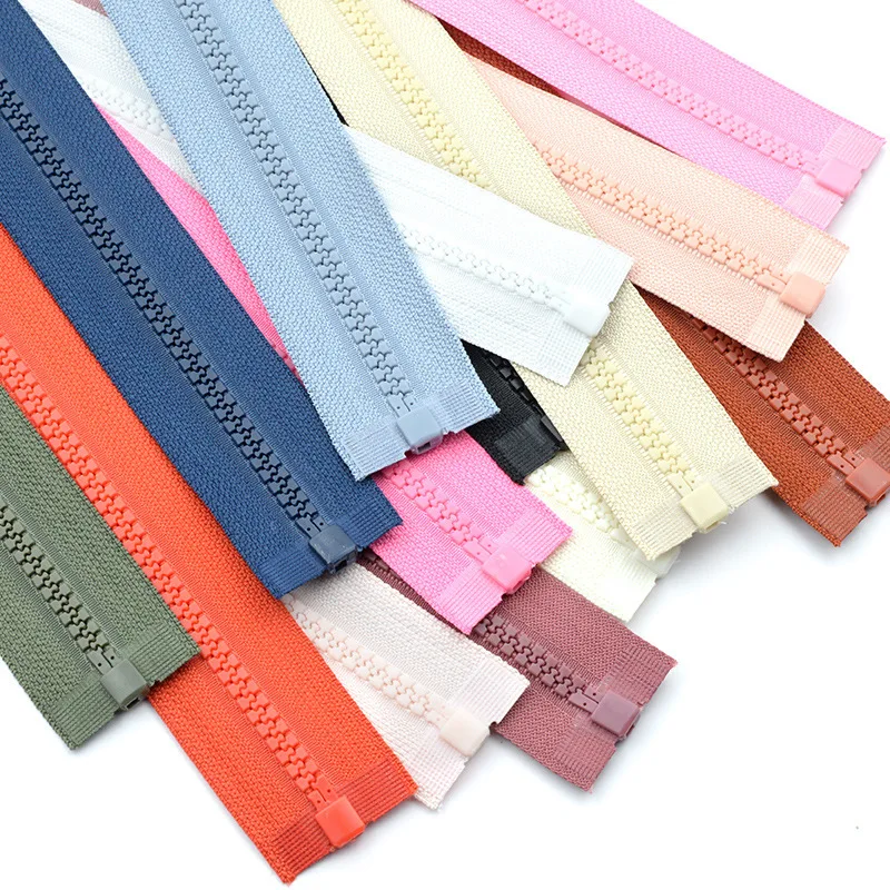 Wholesale of high-quality resin zippers, open type, multi-color, and large-sized zippers