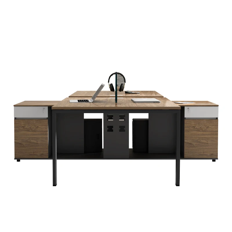 Modern design low partition 2 seater workstation/panel office table desk for 2 people/4 people