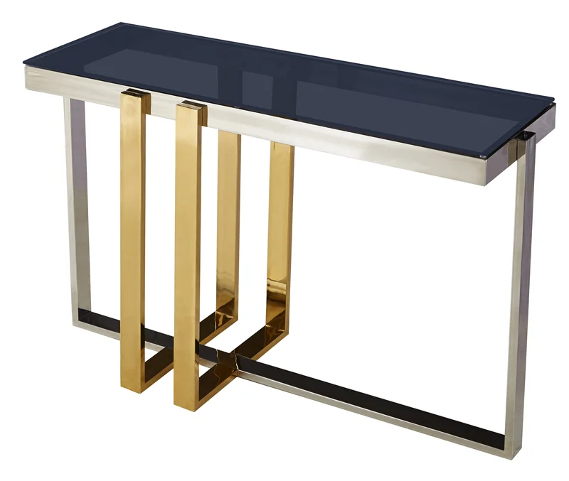 
Hot Sales clear glass Top gold sideboards end table console Table For Living Room, Modern Cocktail Table 