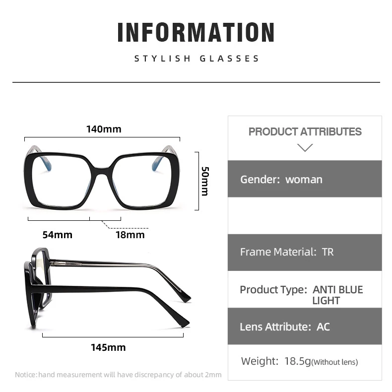 optico big square women blue light filter optical resin lens 1709 homme pulse hop liightweight boy mannequin parts eyeglasses