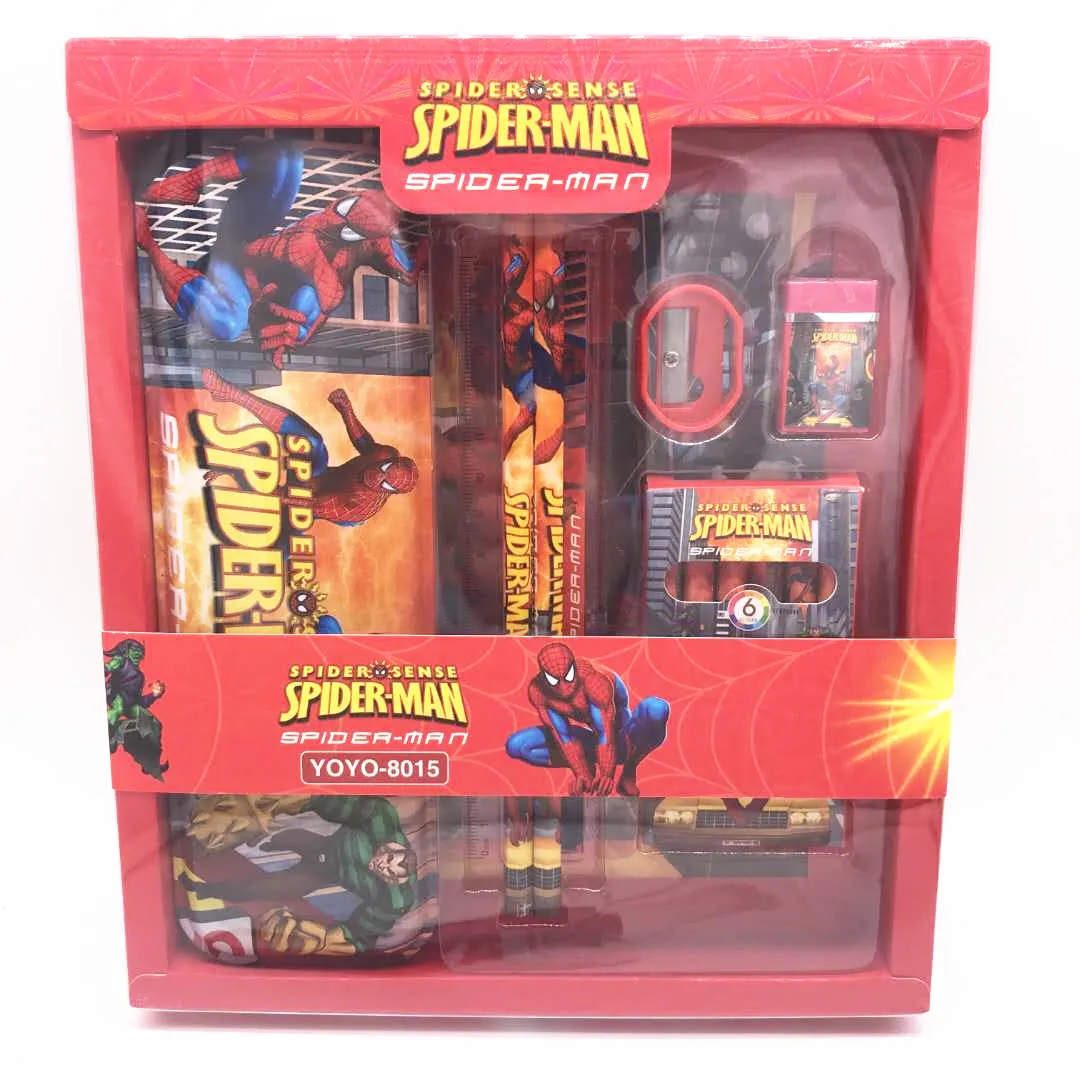 Stationery Supplies School Accessories Spiderman Stationery Set Kids  with Pencil Box for Boys