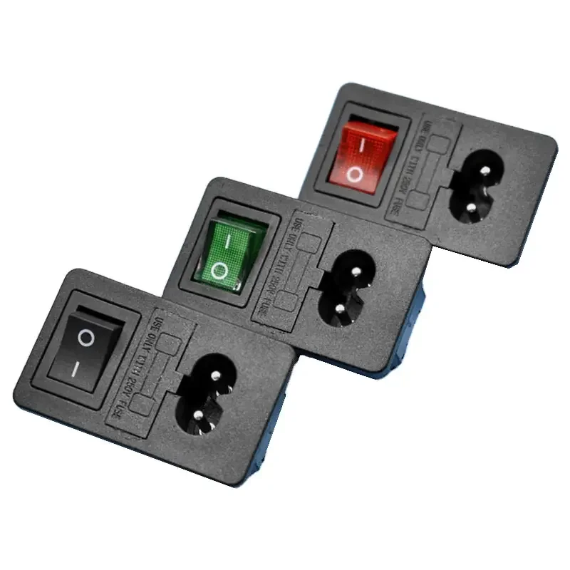 Kcd1 Rocker Switch With Push Button Micro Power AC OR DC Adapter / Pcb Jack / Led Connector 2 3 4 5 6 Pin Mini Socket Switch