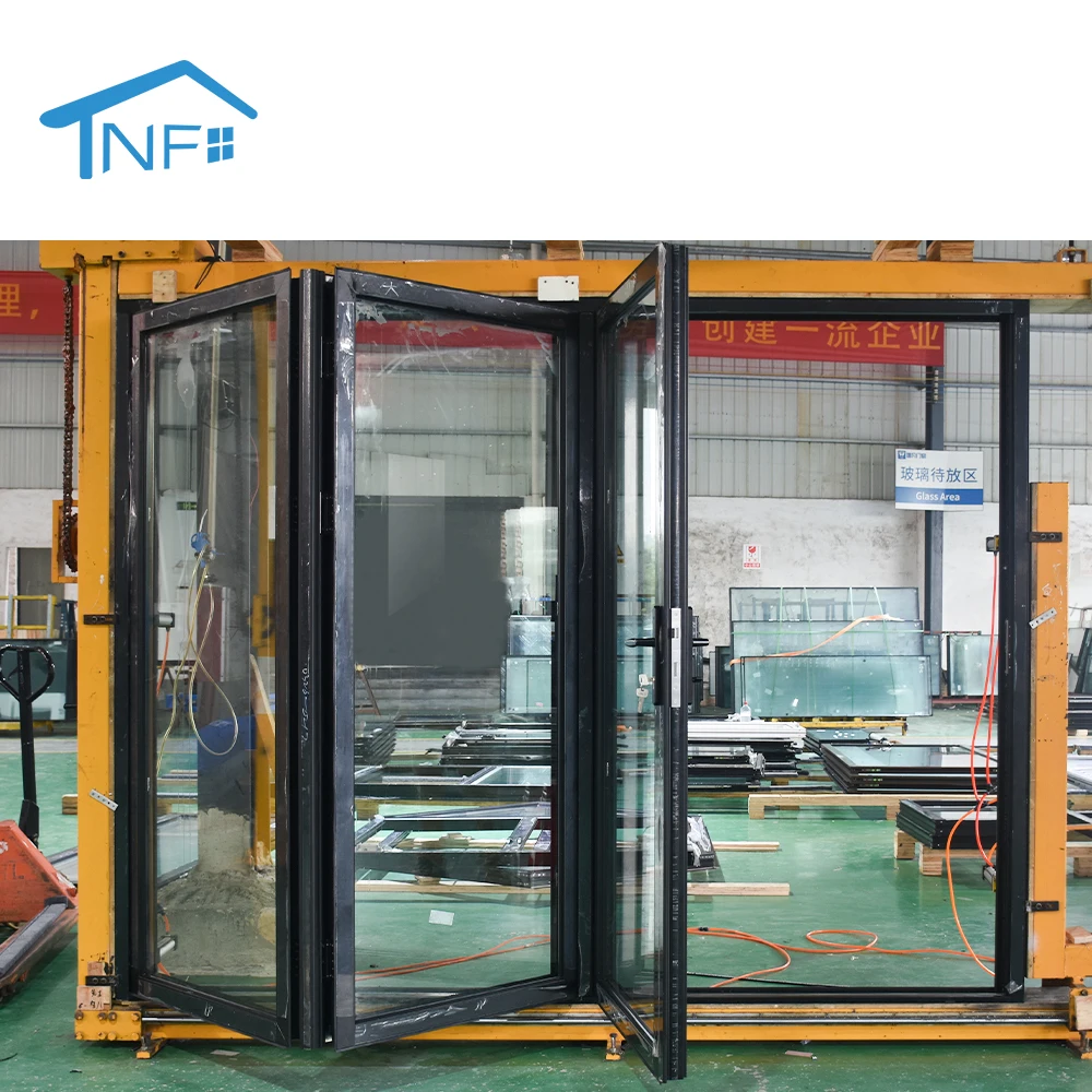 High-end custom good price folding doors aluminium glass bifold accordion doors