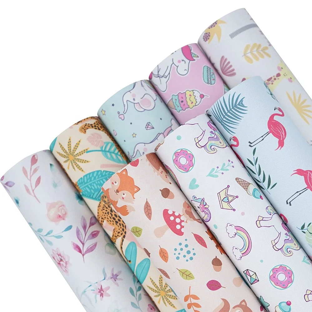 Различные Мультяшные персонажи виниловые печатные листы из искусственной кожи для поделок бантов сережек сумок изготовления своими